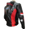 MV Agusta Corse Red & Black leather Biker Jacket